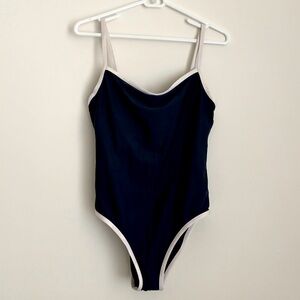 Vintage Ralph Lauren NWOT women’s one piece swimsuit navy size 16